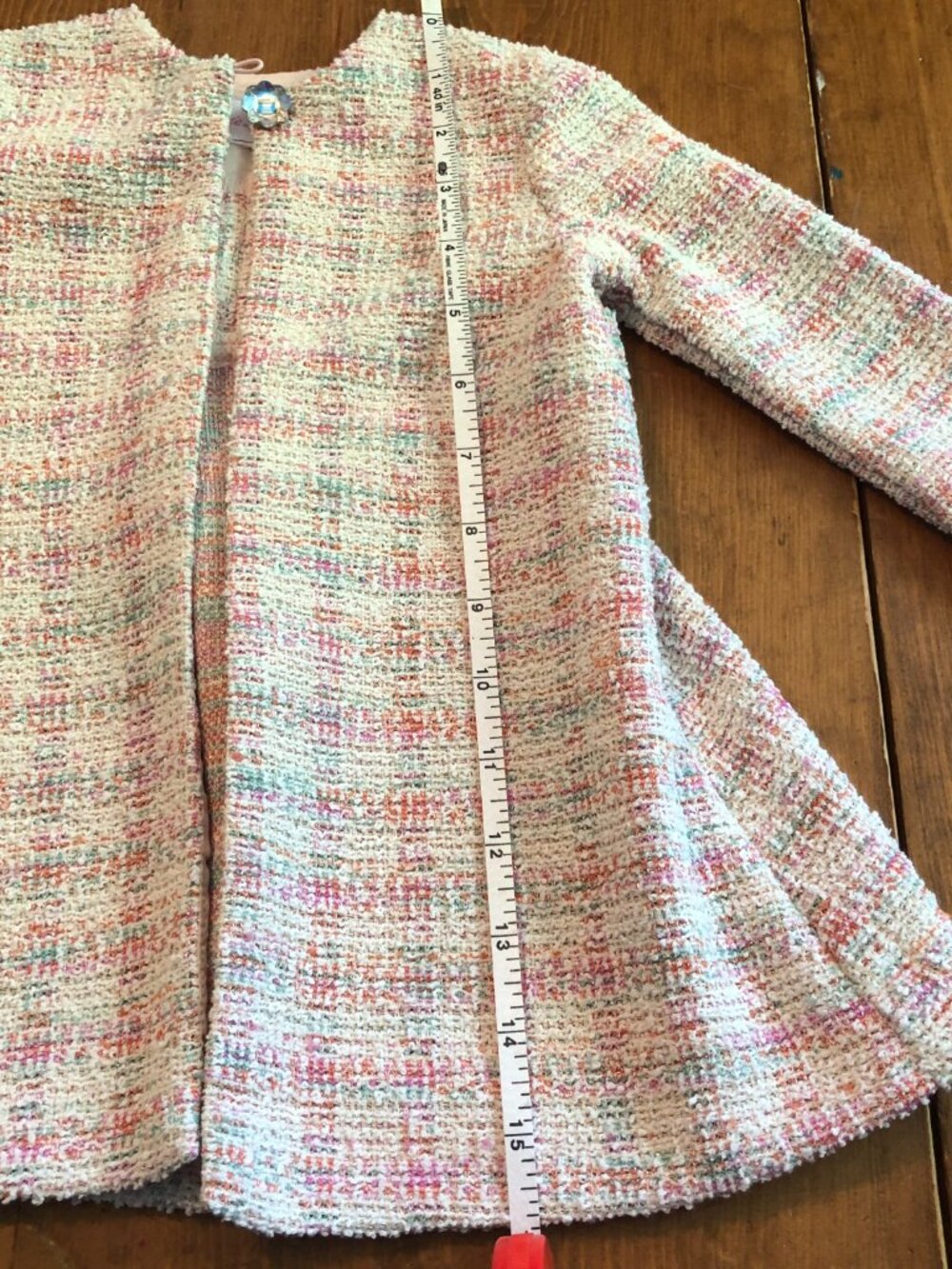 Bonnie Baby NWT Chanel Inspired Tweed Baby Girl Pastel Dress Coat Estimate 3-6M - Picture 2 of 7